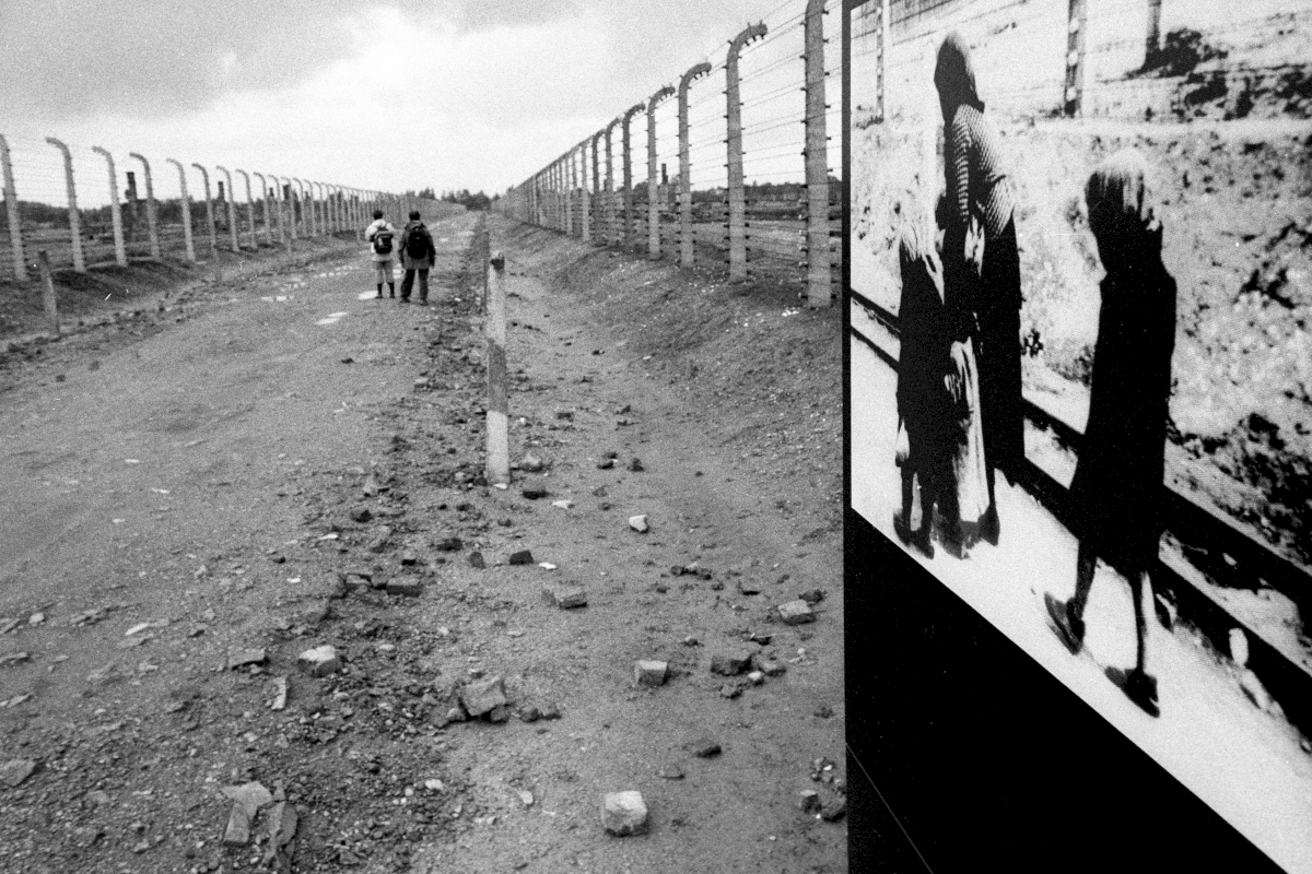 The way leading from the selection ramp in Birkenau to the gas chambers IV and V